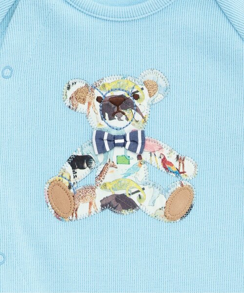 sense of wonder（センスオブワンダー）の「キューフォーザズーテディベア2WAYオール（ロンパース・キッズ・ライトブルー/ホワイト系/ミント・50-70cm）」の7枚目の写真