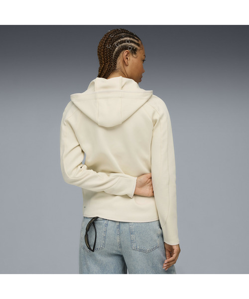 PUMA(プーマ)の「PUMA プーマ ウィメンズ エヴォストライプ フルジップ フーディ(パーカー・レディース・オフホワイト/ブラック・X-LARGE/SMALL/MEDIUM/LARGE)」の3枚目の写真
