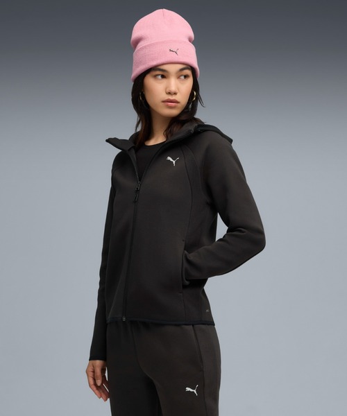 PUMA(プーマ)の「PUMA プーマ ウィメンズ エヴォストライプ フルジップ フーディ(パーカー・レディース・オフホワイト/ブラック・X-LARGE/SMALL/MEDIUM/LARGE)」の2枚目の写真