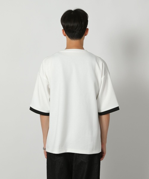 LAKOLE(ラコレ)の「グラフィックレイヤードTEE / 586875(Tシャツ/カットソー・メンズ・ホワイト/ブラック/パープル・MEDIUM/LARGE)」の12枚目の写真