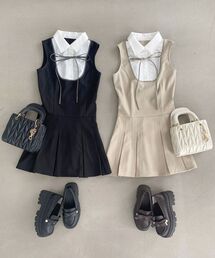 MAJESTIC LEGON | ドッキングノースリーブミニワンピース(ワンピース)