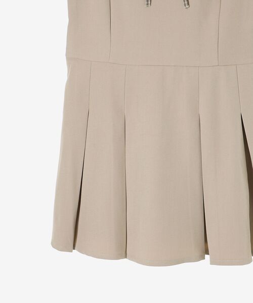 MAJESTIC LEGON（マジェスティックレゴン）の「ドッキングノースリーブミニワンピース（ワンピース・レディース・ベージュ/ブラック・MEDIUM）」の4枚目の写真