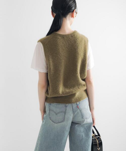 URBAN RESEARCH（アーバンリサーチ）の「FOX/CASHMEREクルーネックベスト（ベスト・レディース・ネイビー/カーキ/オフホワイト・FREE）」の15枚目の写真