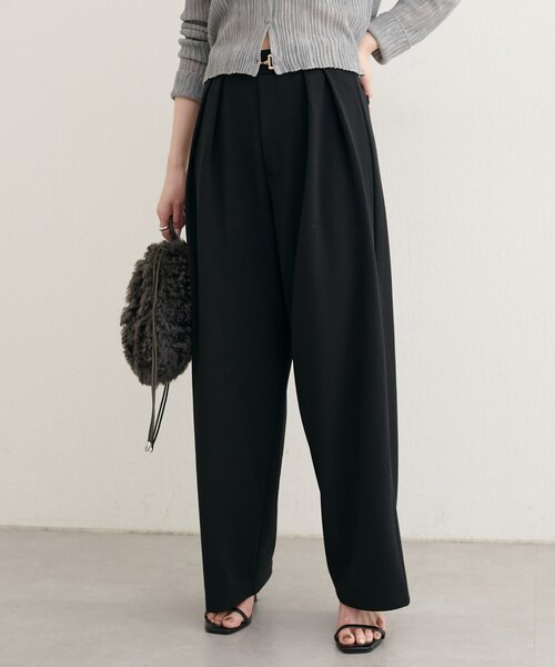 natural couture（ナチュラルクチュール）の「ビットベルトストレッチパンツ（その他パンツ・レディース・ブラック/ネイビー/ブラウン/グレイッシュベージュ・SMALL/MEDIUM）」の7枚目の写真