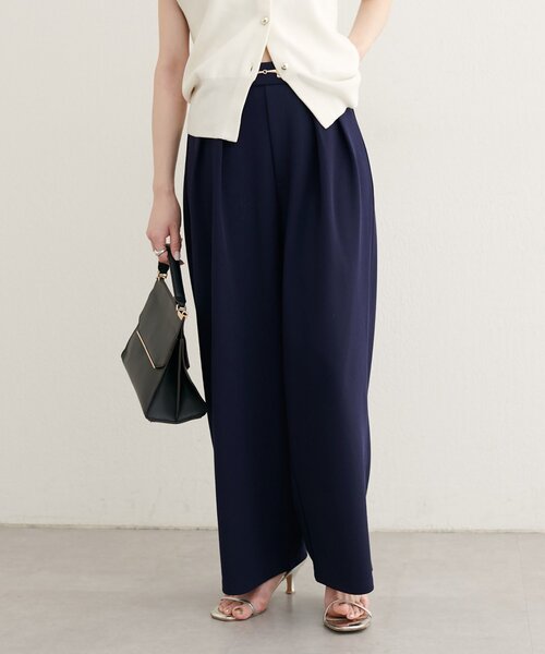 natural couture（ナチュラルクチュール）の「ビットベルトストレッチパンツ（その他パンツ・レディース・ブラック/ネイビー/ブラウン/グレイッシュベージュ・SMALL/MEDIUM）」の14枚目の写真