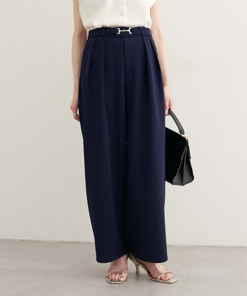 natural couture（ナチュラルクチュール）の「ビットベルトストレッチパンツ（その他パンツ・レディース・ブラック/ネイビー/ブラウン/グレイッシュベージュ・SMALL/MEDIUM）」の15枚目の写真