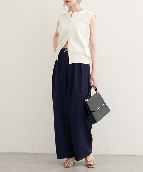 natural couture（ナチュラルクチュール）の「ビットベルトストレッチパンツ（その他パンツ・レディース・ブラック/ネイビー/ブラウン/グレイッシュベージュ・SMALL/MEDIUM）」の17枚目の写真