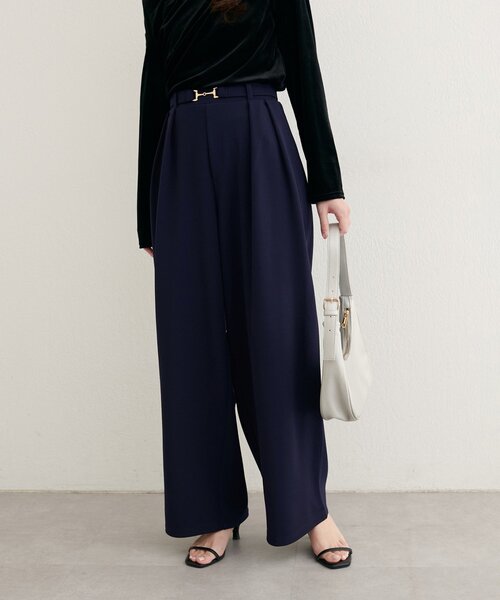 natural couture（ナチュラルクチュール）の「ビットベルトストレッチパンツ（その他パンツ・レディース・ブラック/ネイビー/ブラウン/グレイッシュベージュ・SMALL/MEDIUM）」の18枚目の写真