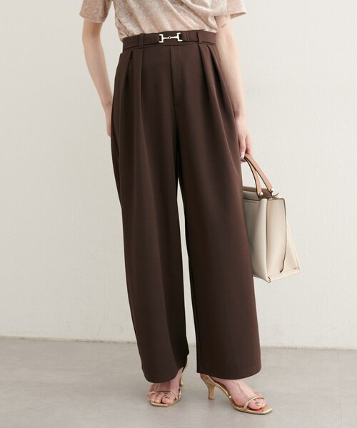 natural couture（ナチュラルクチュール）の「ビットベルトストレッチパンツ（その他パンツ・レディース・ブラック/ネイビー/ブラウン/グレイッシュベージュ・SMALL/MEDIUM）」の22枚目の写真