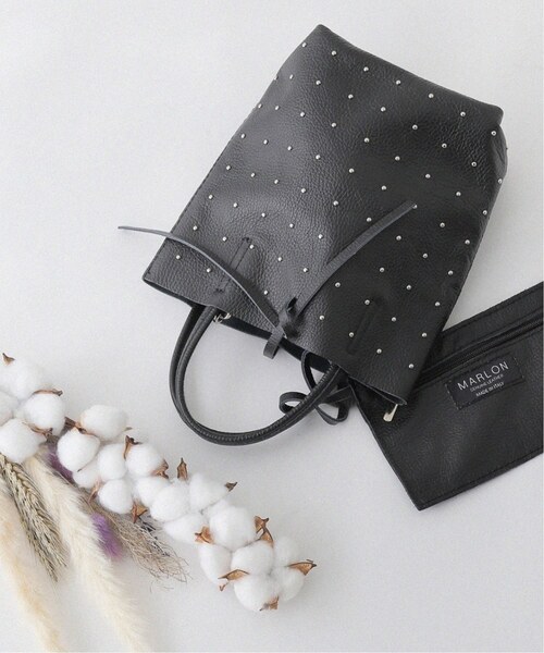 MARLON FIRENZE(マーロンフィレンツェ)の「《追加6》【MARLON FIRENZE/マルロン】 SHOPPER MINI STUDS:バッグ(ショルダーバッグ・レディース・ブラック/アイボリー/ブラウン・FREE)」の4枚目の写真