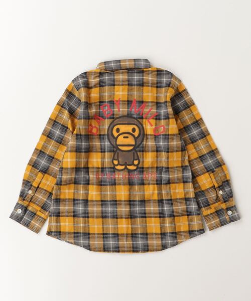 A BATHING APE(アベイシングエイプ)の「CHECK BABY MILO EMBROIDERY PRINT SHIRT(シャツ/ブラウス・キッズ・レッド/イエロー・110/130/140/120)」の10枚目の写真