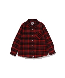 A BATHING APE ウォームカラー・チェック柄ネルシャツ A BATHING APE ウォームカラー・チェック柄ネルシャツ