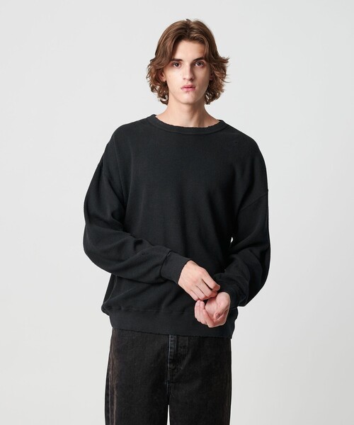 サーマル ディストレスト クルーネック（スウェット）｜MONKEY TIME