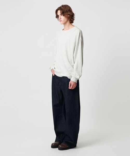 MONKEY TIME（モンキータイム）の「サーマル ディストレスト クルーネック（スウェット・メンズ・ライトグレー/コバルトブルー/ブラック・S/M/XL/L）」の5枚目の写真