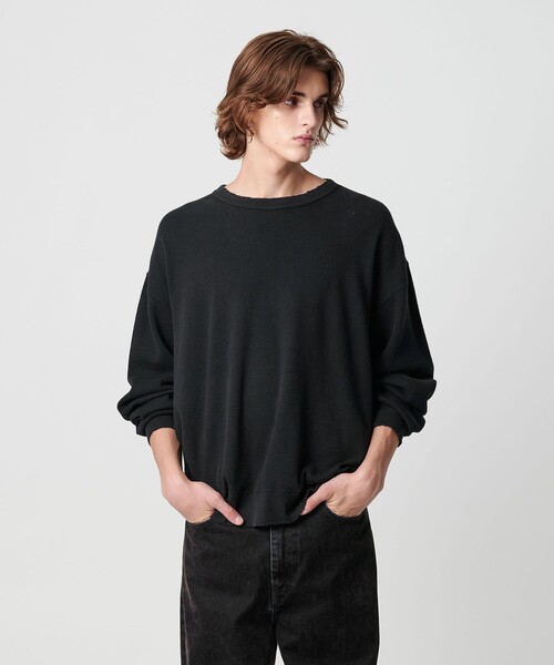 セール】サーマル ディストレスト クルーネック（スウェット）｜MONKEY