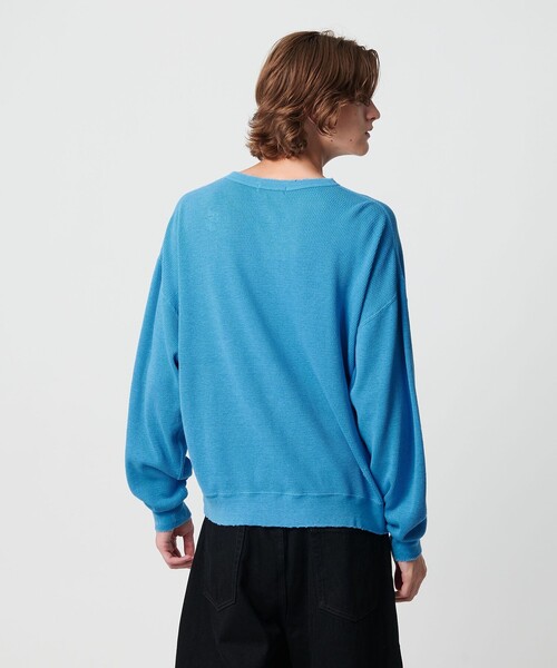 MONKEY TIME（モンキータイム）の「サーマル ディストレスト クルーネック（スウェット・メンズ・ライトグレー/コバルトブルー/ブラック・S/M/XL/L）」の16枚目の写真