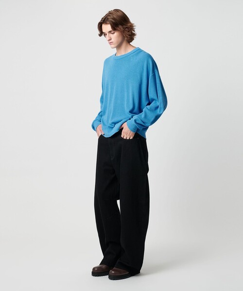 MONKEY TIME(モンキータイム)の「サーマル ディストレスト クルーネック(スウェット・メンズ・ライトグレー/コバルトブルー/ブラック・S/M/XL/L)」の19枚目の写真