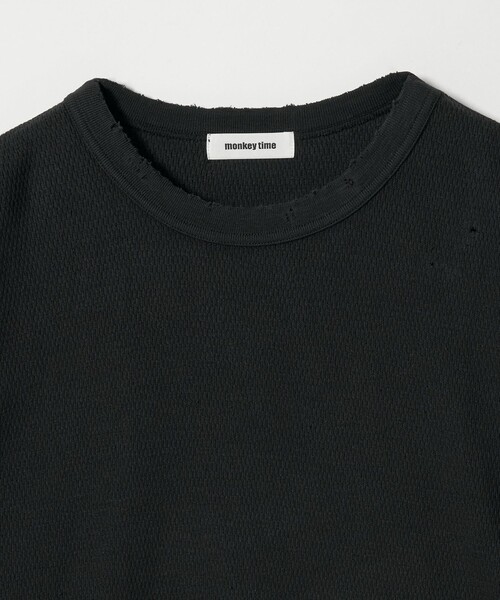 MONKEY TIME(モンキータイム)の「サーマル ディストレスト クルーネック(スウェット・メンズ・ライトグレー/コバルトブルー/ブラック・S/M/XL/L)」の12枚目の写真