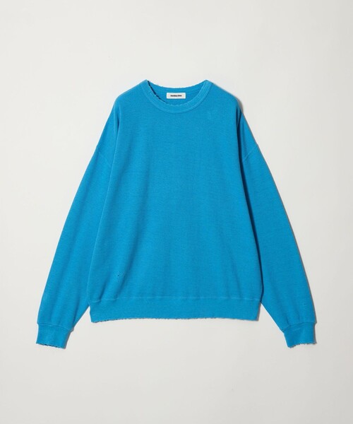 MONKEY TIME(モンキータイム)の「サーマル ディストレスト クルーネック(スウェット・メンズ・ライトグレー/コバルトブルー/ブラック・S/M/XL/L)」の8枚目の写真