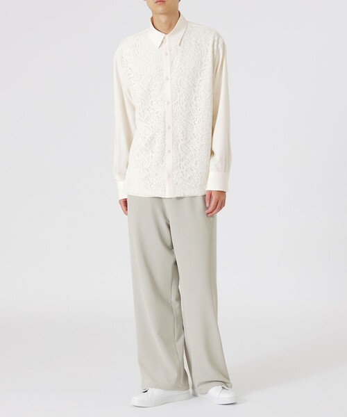 LOVELESS（ラブレス）の「モールペイズリーレースシャツ（シャツ/ブラウス・メンズ・オフホワイト/ライトグレー/ブラック・M/L）」の7枚目の写真