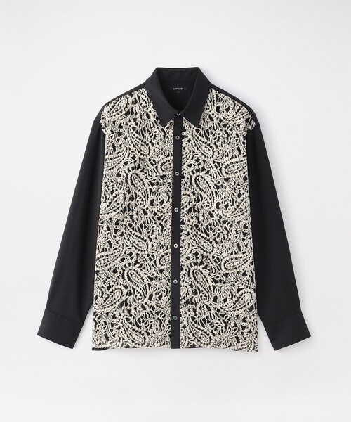LOVELESS（ラブレス）の「モールペイズリーレースシャツ（シャツ/ブラウス・メンズ・オフホワイト/ライトグレー/ブラック・M/L）」の3枚目の写真