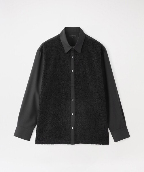 LOVELESS（ラブレス）の「モールペイズリーレースシャツ（シャツ/ブラウス・メンズ・オフホワイト/ライトグレー/ブラック・M/L）」の2枚目の写真