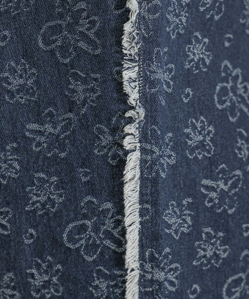 RAGEBLUE（レイジブルー）の「フラワー柄フリンジデニムパンツ/セットアップ対応（デニムパンツ・レディース・ネイビー・FREE）」の14枚目の写真