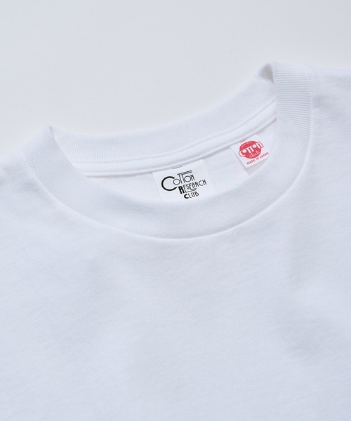 COTTON RESEARCH CLUB(コットンリサーチクラブ)の「【COTTON RESEARCH CLUB】チューブラーTシャツ(日本製) JPC-001(Tシャツ/カットソー・メンズ・ホワイト/ブラック/グレー・S/M/L)」の6枚目の写真