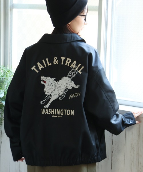 セール】【GERRY/ジェリー】T/Cツイル アートワークデザイン ジップ