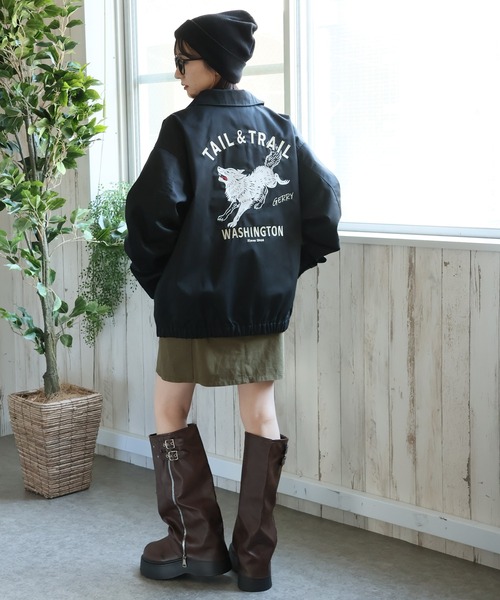 セール】【GERRY/ジェリー】T/Cツイル アートワークデザイン ジップ