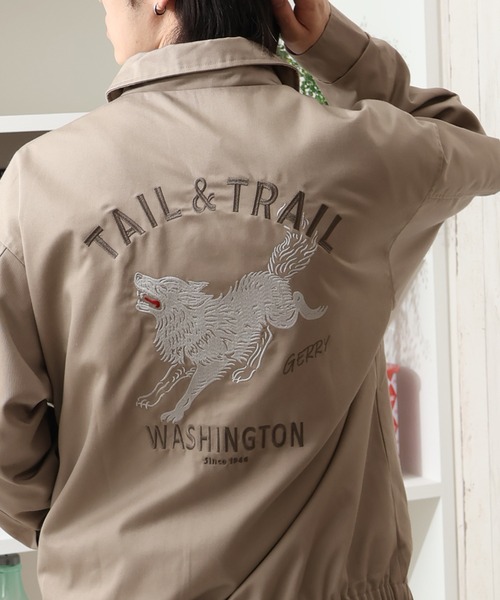 セール】【GERRY/ジェリー】T/Cツイル アートワークデザイン ジップ