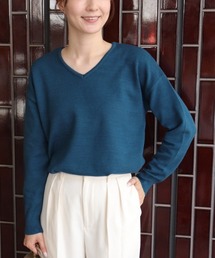 オーバーサイズ」に該当するレディースのニット/セーター（ブルー