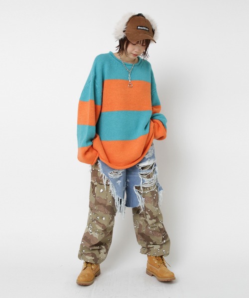 RNA（アールエヌエー）の「E5179 コーデュロイイヤーフラップCAP（キャップ・レディース・ブラウン/ピンク/スミクロ・FREE）」の7枚目の写真