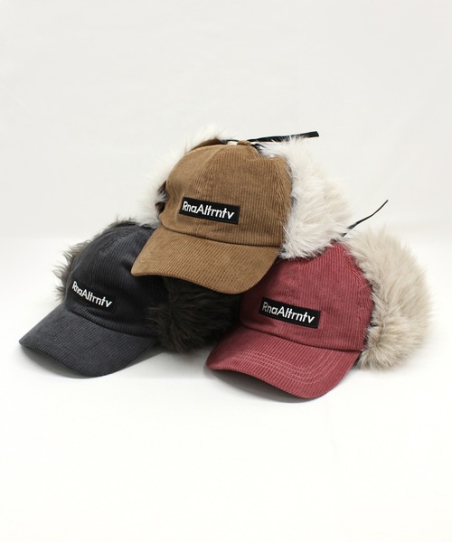 RNA（アールエヌエー）の「E5179 コーデュロイイヤーフラップCAP（キャップ・レディース・ブラウン/ピンク/スミクロ・FREE）」の17枚目の写真