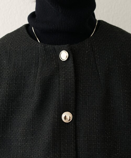 ファー衿付きショート丈ジャケット（その他アウター）｜natural