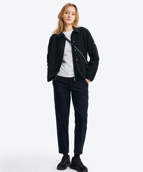 AIGLE（エーグル）の「カーディガン シェルパフリースジャケット（ブルゾン・レディース・ライトグレー/ライトピンク/ブラック/グレー・36/40/38）」の13枚目の写真