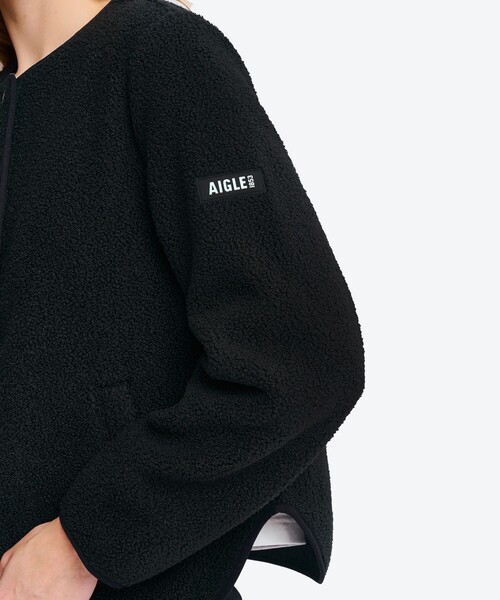 AIGLE（エーグル）の「カーディガン シェルパフリースジャケット（ブルゾン・レディース・ライトグレー/ライトピンク/ブラック/グレー・36/40/38）」の15枚目の写真