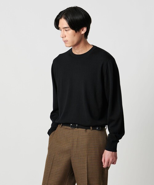 UNITED ARROWS（ユナイテッドアローズ）の「ハイゲージ クルーネックニット（ニット/セーター・メンズ・グレー系/ブラック/ワイン/ネイビー・L/M/S/XL）」の8枚目の写真