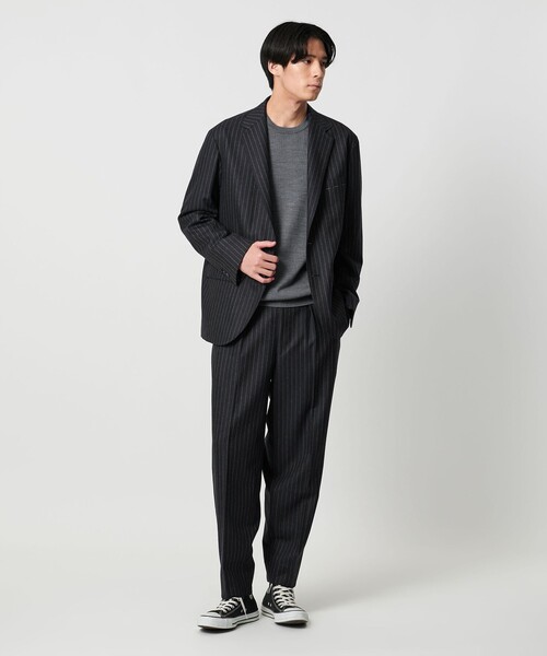 UNITED ARROWS（ユナイテッドアローズ）の「ハイゲージ クルーネックニット（ニット/セーター・メンズ・グレー系/ブラック/ワイン/ネイビー・L/M/S/XL）」の9枚目の写真