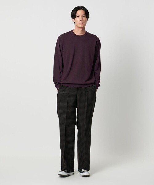 UNITED ARROWS（ユナイテッドアローズ）の「ハイゲージ クルーネックニット（ニット/セーター・メンズ・グレー系/ブラック/ワイン/ネイビー・L/M/S/XL）」の12枚目の写真