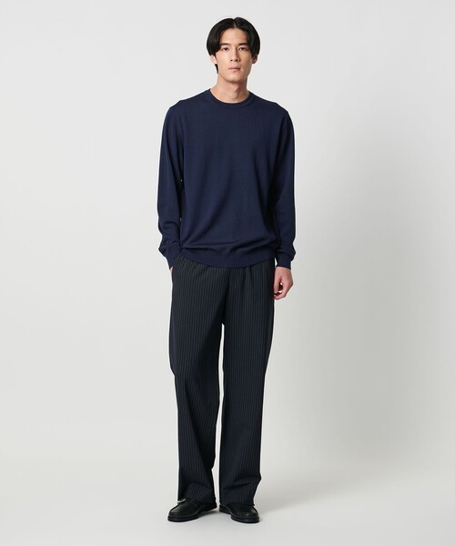 UNITED ARROWS（ユナイテッドアローズ）の「ハイゲージ クルーネックニット（ニット/セーター・メンズ・グレー系/ブラック/ワイン/ネイビー・L/M/S/XL）」の15枚目の写真