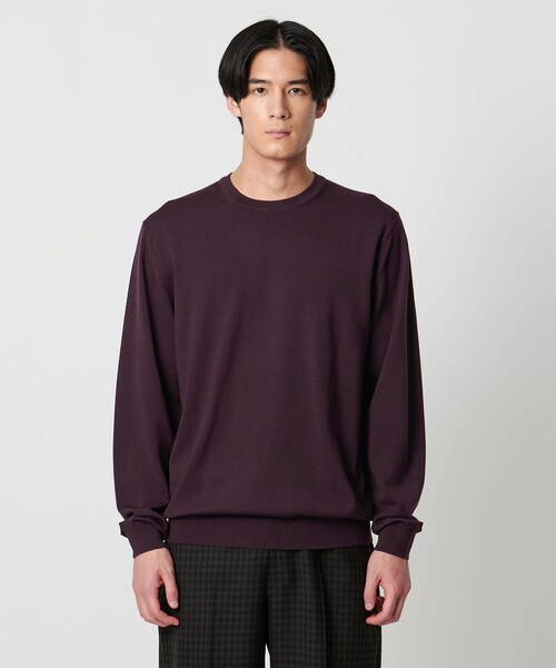 UNITED ARROWS（ユナイテッドアローズ）の「ハイゲージ クルーネックニット（ニット/セーター・メンズ・グレー系/ブラック/ワイン/ネイビー・L/M/S/XL）」の17枚目の写真