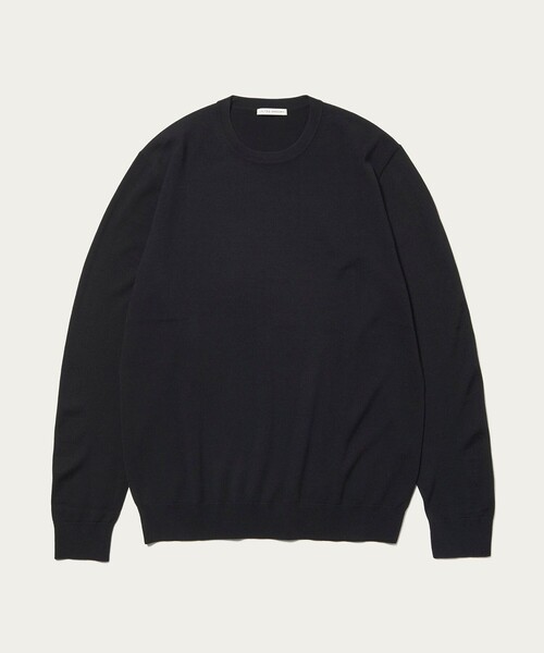 近年.美品☆ユナイテッドアローズ ケーブル編みショート クルーネックニット 黒 ハイゲージ クルーネックニット（ニット/セーター）｜UNITED ARROWS