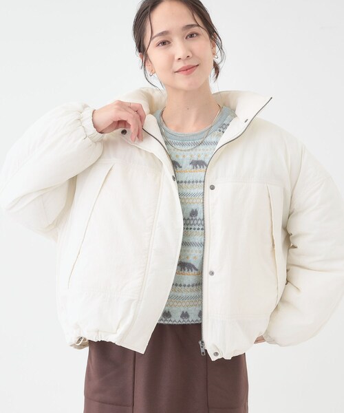 Cutie Blonde（キューティーブロンド）の「【撥水/あったか】たっぷり着られる 中綿モンスターショートコート（その他アウター・レディース・ダークブラウン/アイボリー/ブラック/イエロー系その他・00）」の6枚目の写真