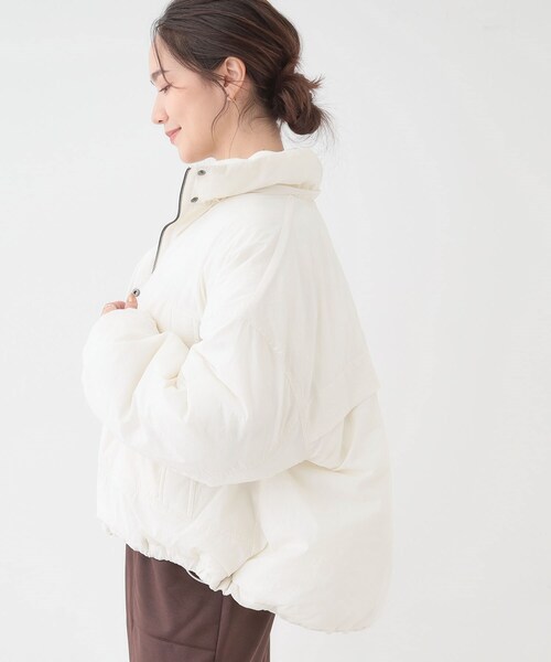 Cutie Blonde（キューティーブロンド）の「【撥水/あったか】たっぷり着られる 中綿モンスターショートコート（その他アウター・レディース・ダークブラウン/アイボリー/ブラック/イエロー系その他・00）」の7枚目の写真