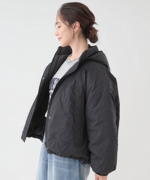 Cutie Blonde（キューティーブロンド）の「【撥水/あったか】たっぷり着られる 中綿モンスターショートコート（その他アウター・レディース・ダークブラウン/アイボリー/ブラック/イエロー系その他・00）」の10枚目の写真