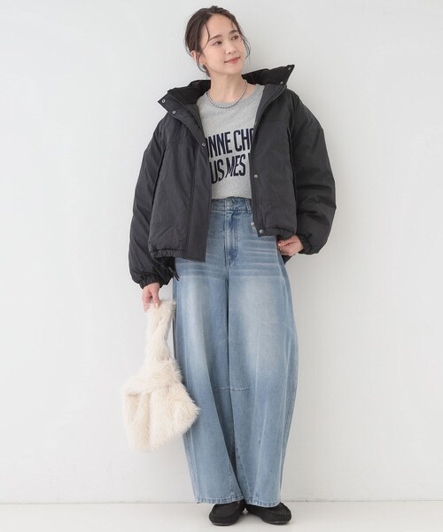 Cutie Blonde（キューティーブロンド）の「【撥水/あったか】たっぷり着られる 中綿モンスターショートコート（その他アウター・レディース・ダークブラウン/アイボリー/ブラック/イエロー系その他・00）」の12枚目の写真