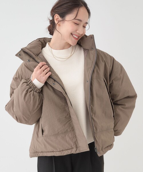 Cutie Blonde（キューティーブロンド）の「【撥水/あったか】たっぷり着られる 中綿モンスターショートコート（その他アウター・レディース・ダークブラウン/アイボリー/ブラック/イエロー系その他・00）」の18枚目の写真