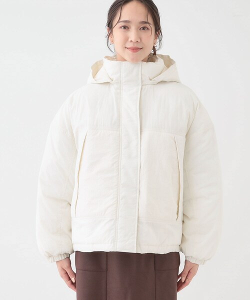 Cutie Blonde（キューティーブロンド）の「【撥水/あったか】たっぷり着られる 中綿モンスターショートコート（その他アウター・レディース・ダークブラウン/アイボリー/ブラック/イエロー系その他・00）」の22枚目の写真