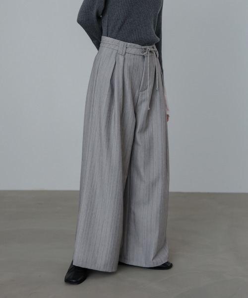 Bab(バブ)の「【S・Mサイズ展開】ストライプヘリンボーンパンツ(その他パンツ・レディース・チャコールグレー/ライトグレー/ベージュ・S/M)」の12枚目の写真